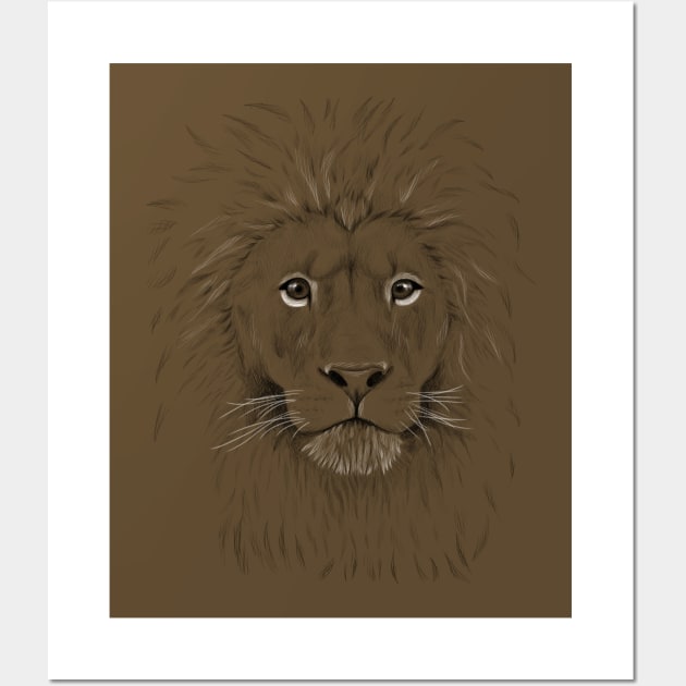 Black and White Lion Wall Art by SuspendedDreams